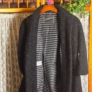 Saks Fifth Avenue Vintage 1950’s Black Bouclé Coat By Louis Goldstein New York